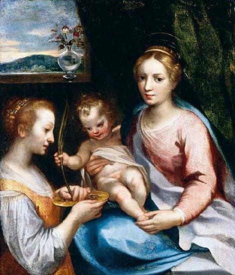 Francesco Vanni Madonna and Child with St Lucy oil painting picture